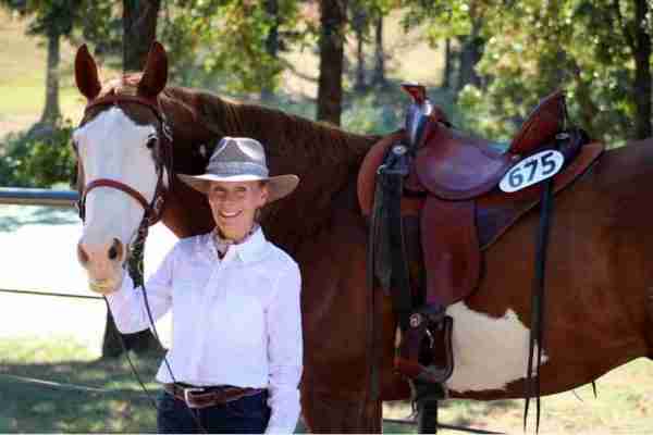 Custom Western Saddles | Easy Fit Saddles 13 Jean Olson and Richie after their win at the Western Dressage Finals in Guthrie Oklahoma.